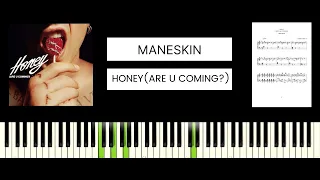 Måneskin - HONEY ARE U COMING? (BEST PIANO TUTORIAL & COVER)