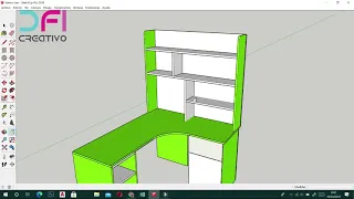 DISEÑO SKETCHUP - Muebles en Melamina en 3D