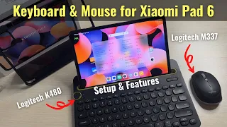 Best Kyboard & Mouse for Xiaomi Pad 6 | Logitech K480 & M337 | How to Pair, Shortcuts & Features