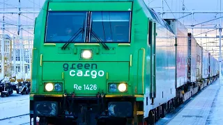 Vinter i Norrland 2023 - Tåg på Vännäs station