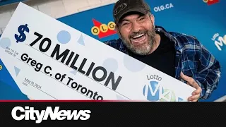 Toronto man falls to his knees in disbelief after receiving $70M from LOTTO MAX win