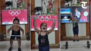 Little girl imitates Mirabai Chanu's splendid Olympics performance; here's how she responded