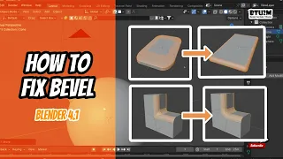 How to Fix Bevel on Blender 4.1 | Blender Tips Under 2 Minute (BTU2M)