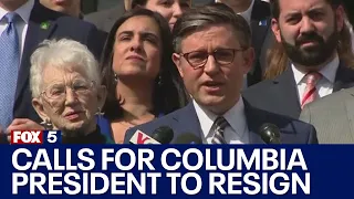 House speaker calls for Columbia president to resign