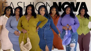 HUGE Fashion Nova Spring Haul!! | plus size spring transition pieces | 10 pieces+