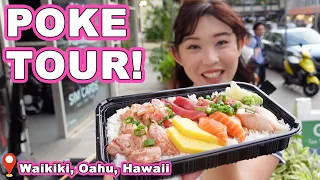 Must Try POKE SPOTS! Pt.3 || [Waikiki, Oahu, HAWAII] Poke Bowl and Chirashi!