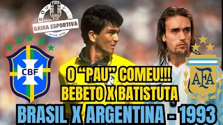 O JOGO MAIS VIOLENTO ENTRE BRASIL X ARGENTINA !! BEBETO X BATISTUTA - 1993 #seleçãobrasileira  #gol