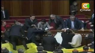 Ukraine Parliament Brawl