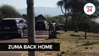 WATCH  | Zuma returns to Nkandla after his hour stint in prison