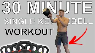 30 MIN: Single KETTLEBELL Full Body Blitz (No Jump) Workout!