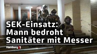 Sanitäter mit Messer bedroht - SEK-Einsatz in den Grindelhochhäusern