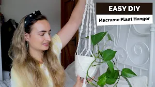 DIY Macrame Plant Hanger Easy Beginner Tutorial