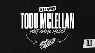 Head Coach Todd McLellan | 01.13.24 LA Kings loss to Detroit Red Wings | Postgame Media