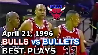 April 21 1996 Bulls vs Bullets highlights