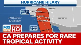 NWS: Expecting Tropical Storm Force Winds To Make Landfall In San Diego County From Hilary