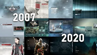 Evolution of all Assassin's Creed Main Menus / Title Screens | 2007 - 2020