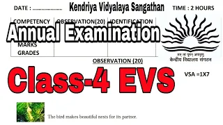 KV Question Papers / Class-4 EVS / previous year Annual Exam/ For kendriya vidyalaya students / KVS