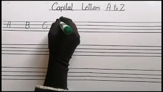 writing capital letters Alphabet for children Capital letter A to Z  how to writer capital ABC