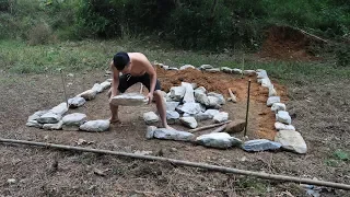 Primitive Skills: Floor is made of stone and earth (Primitive-Technology)