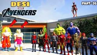 DESI Avengers and THANOS Finally Beat GOKU and BROLY in GTA 5 | DESI Avengers (Part 26)