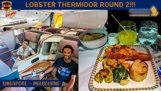 Flying Singapore airlines 777 business class | Singapore to Melbourne (+500 sub giveaway!!!)