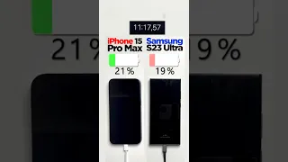 iPhone 15 Pro Max vs. Samsung Galaxy S23 Ultra Charging Test 🔋⚡️Who will win?