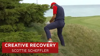 Scottie Scheffler's Creative Recovery Shot! | 2020 Ryder Cup