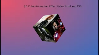 How To Create 3D Cube Animation In HTML | CSS | 3D Box Animation Pure CSS