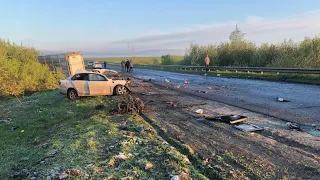 Лобовое ДТП с фурой | Head-on accident with a truck