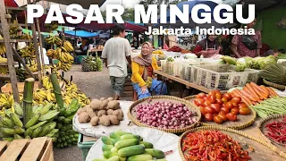 Suasana Pasar Minggu Jakarta Di Tahun 2024 | Walk to Jakarta Traditional Market