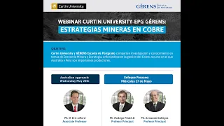 WEBINAR: Eric Lilford Curtin University : Estrategias mineras en cobre, dos enfoques de éxito