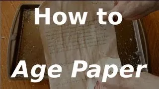 Fast Hacks #10 - How to Age Paper