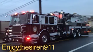 Harrison fire department engine 10, engine 13, and tower ladder 24 responding 12/25/21