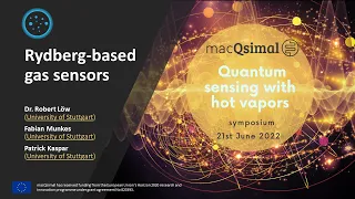 Quantum sensing with hot vapors symposium - Rydberg-based gas sensors - The macQsimal project