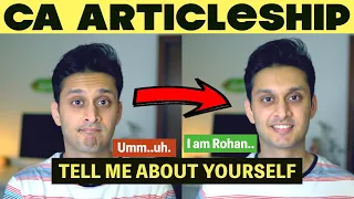 CA Articleship Interview | Tell Me About Yourself Question | CA Rohan Gupta