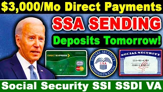 Be Prepare For $3,000/Mo Direct Payments Social Security SSI SSDI VA| SSA Sending Deposits Tomorrow!