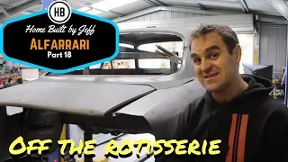 Time to come off the rotisserie - Alfarrari 105 project car build part 18