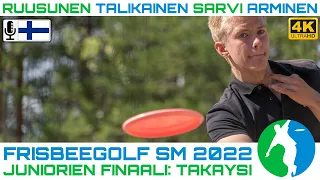 Nuorten frisbeegolf SM22 finaali TAKAYSI Onni Ruusunen, Teemu Talikainen, Justus Sarvi, Onni Arminen