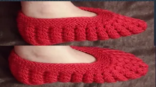 New design very easy ladies knitting boots socks knit slippers (7-8 No size)