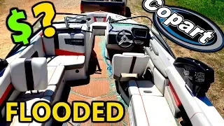 I Bought A Wrecked & Flooded Super Boat From Copart Lets Unflood It?