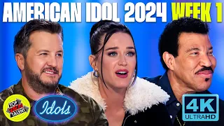 American Idol 2024 Episode 1 Amazing Auditions In 4K 🎤✨