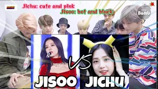 [BTS Reaction ] BLACKPINK JICHU vs JISOO 💕💕💕💕💕