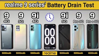 realme 9 vs realme 9 5g vs realme 9i vs realme 9i 5g vs realme 9 pro vs realme 9 pro+ Battery Drain