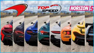 Forza Horizon 5 - Top 11 Fastest Mclaren Cars | Top Speed Battle (Upgrade)