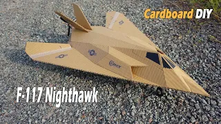 F-117 Nighthawk cardboard - F117 cardboard DIY  l S-DiY