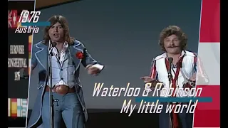 eurovision 1976 Austria 🇦🇹 Waterloo & Robinson - My little world ᴴᴰ