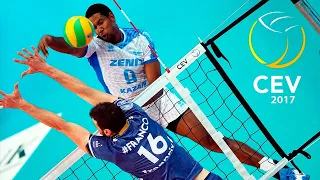 TOP 10 Best Volleyball Attacks Over The Line | Line Spike | Line Shot | CEV 2017
