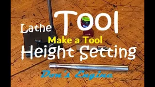 Make a lathe tool height setting gauge. Set lathe cutting tools to correct height. Atlas, Craftsman