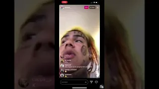 6ix9ine realizing Trippie redd left the Ig live