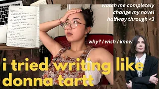 🕯️i tried donna tartt’s writing routine & had a mid-book crisis  // writing vlog